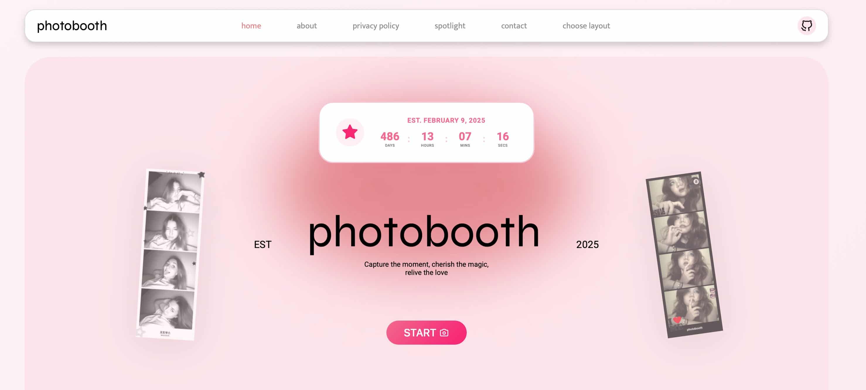 Photobooth IO home page